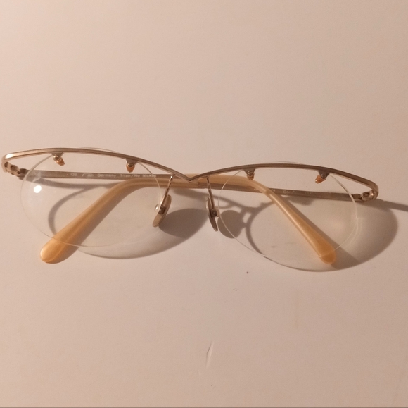 1990s Flair Unique Vintage Half Rim Jet Set 699 Eyeglasses Sunglasses Frame - Picture 4 of 11